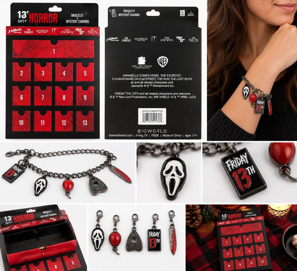 13 Days of Horror Bracelet + Mystery Charms Advent Calendar – Bioworld